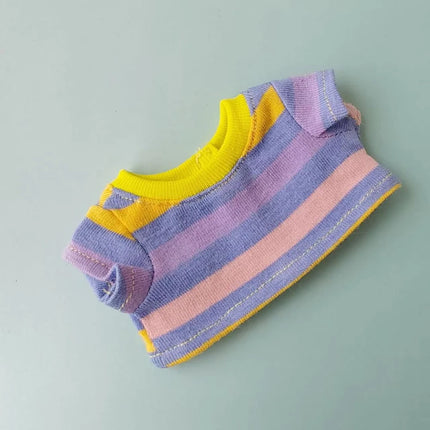 For 17cm Labubu Doll Clothes Labubu Summer Colorful T-shirt Work Pants Dressing Set Labubu Trendy Ropa