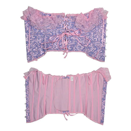 Lace Corset Top Women Shapewear Fajas Waist Trainer Slimming Lingerie Blouses Body Shaper Woman Corsets Sexy Outwear Shaping Tops
