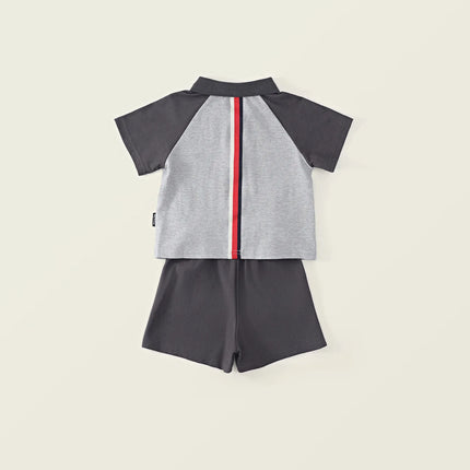 Summer Kids Brother Sister Look Turn Down Collar Kid Girl Pleated Sleeveless Dress Muslin Spliced Raglan Sleeve Top Shorts Suits
