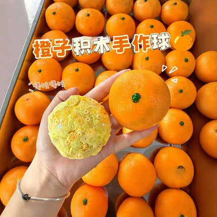 Crispy Orange Handmade Squishy Balls Non-Spring Back Stress Relief Squeeze Toys Gift ASMR Decompression Gift Hand Relax Ornament