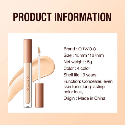 O.TWO.O Concealer Makeup Base Matte Lightweight Waterproof Eyes Dark Circles Foundation Cream Face Concealer Comestics