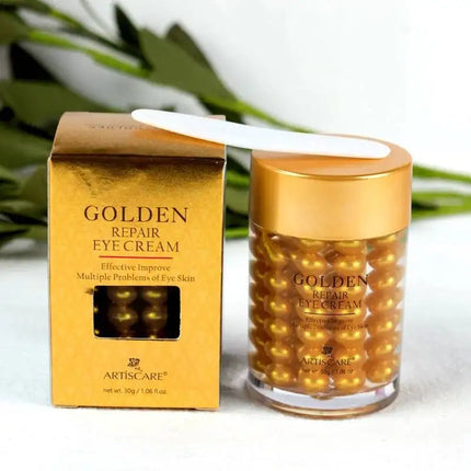 Eye Serum Roller Massager & Gold Eye Cream Eye Care 2pcs/set Dark Circles Fade Puffiness Moisturizing
