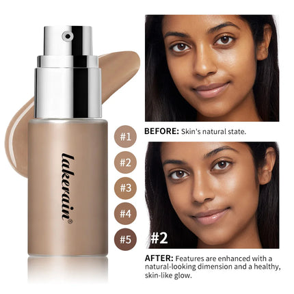 Long Lasting Foundation Serum With Bronzing Shaping Moisturizes Nourishes Skin Brighten Facial Contouring Concealer Cosmetics