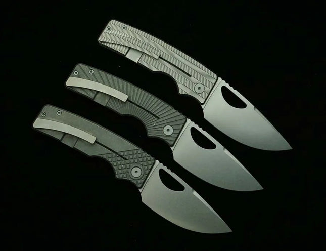 LEMIFSHE 3.5" OZ Rosie XL Real Titanium Alloy Handle 154CM Blade Folding Knife Outdoor Camping Hunting Survival EDC Tool
