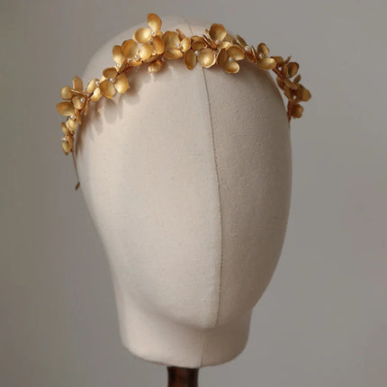 Ins Copper Floral Leaf Hair Pins Bridal Comb Girls Hair Piece Jewelry Handmade Wedding Women Headpiece