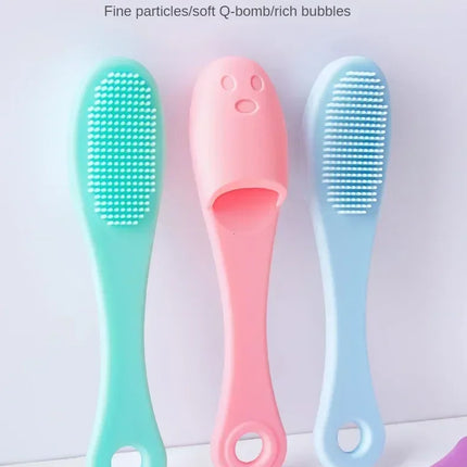 Silicone Nose Brush Facial Pore Cleaner Portable Blackhead Double-sided Massage Brushes Beauty Cleaning Tool Facial Nasal Scrub