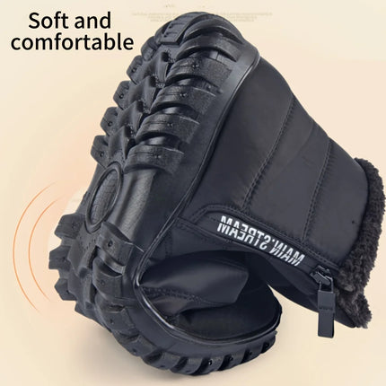 Winter shoes Men's sneakers Warm Cotton Zipper Snow Ankle Boots, Autumncasual shoes  Waterproof Snow Boots free shiping shoe