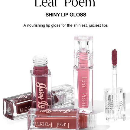 Hydrating Crystal Lip Oil - Plumping & Moisturizing Gloss with Tinted Shades for All Skin Types