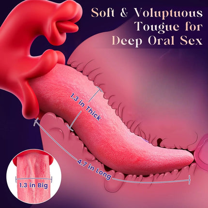 Pink Tongue Rabbit Stimulator 360 Degree Swing Design 9 Licking 9 Vibration Modes Soft Silicone USB Charging Private Sex Toy 18+