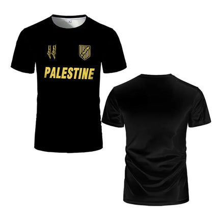 New Palestinian Flag Jersey Summer Light Luxury Digital Breathable Printed Short-sleeved Men And Women Fashion Sports T-shirt
