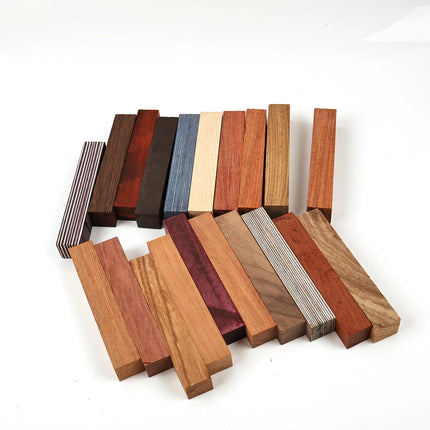 Unfinished Wood Blocks 120x20x20mm - Pen Turning Blanks, Knife Handle Material, DIY Wood Carving for Tool Parts or Wholesale