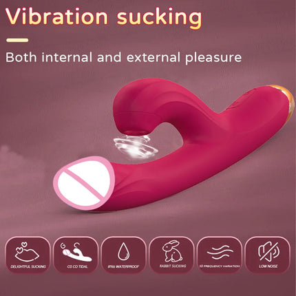 Sucking Rabbit Vibrator Realistic Dildo Sextoy for Women 10 Vibration G Spot Clitoral Vibrator Stimulator Sextoy for Adult Goods