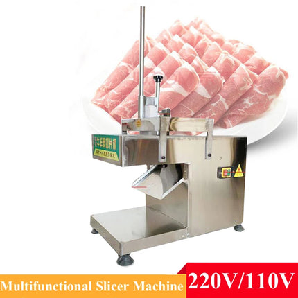 Electric Frozen Meat Cutter Machine Automatic Lamb Cutting Machine Stainless Steel Mutton Roll Slicer Machine