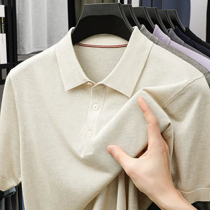 Men's Lyocell Polo Shirt - Summer Essential 100% Breathable Tencel Wrinkle-Free & Eco-Friendly Soft Handfeel 17 Colors Available