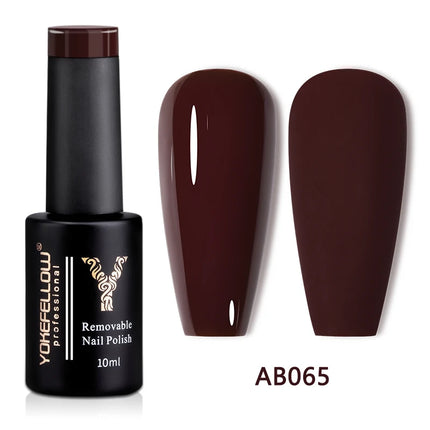 YOKEFELLOW 10ml Jelly Nude Gel Nail Polish High Quality Translucent Pink Nail Gel Varnish Soak Off UV Gel Polish Long Lasting