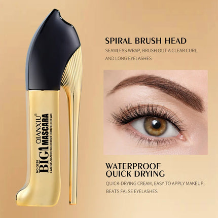 4D Curling Mascara, Water-resistant and Non-creamy, for Professional Long and Lustrous Makeup.