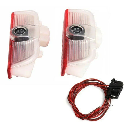 2Pcs LED Car Door Welcome Light Logo for VOLKSWAGEN VW R Line Golf Tiguan POLO BORA Passat Jetta Touareg Courtesy Projector Lamp