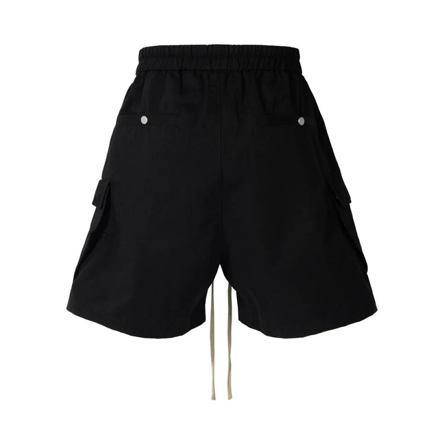 2025 Dark RO Style Drawstring Multi-pocket Tooling Shorts Men's Niche Casual Loose Straight Five-point Pants
