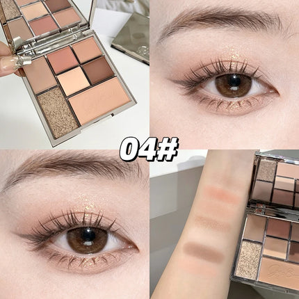 Gege bear Spring And Summer New Eyeshadow Palette Rosy Auto Focus Low Saturation Smoke Powder Rose Plate gifts