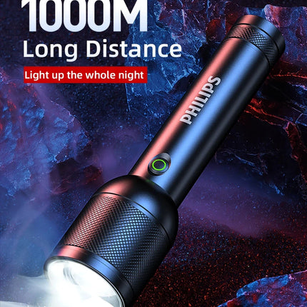 2025 New Philips SFL8168 3200 Lumen LED Flashlight 1000m Portable Powerful Bright Flashlights Camping Lamp for Outdoor Hiking