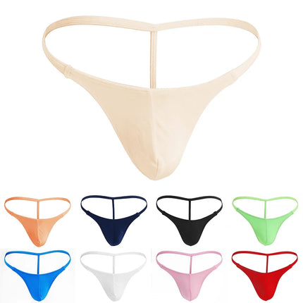 Men's String Thong Sexy Enhancing Pouch Thong Erotic Lingerie Tangas Underpants Costume Male Mini Bag T-back Bikini Panties