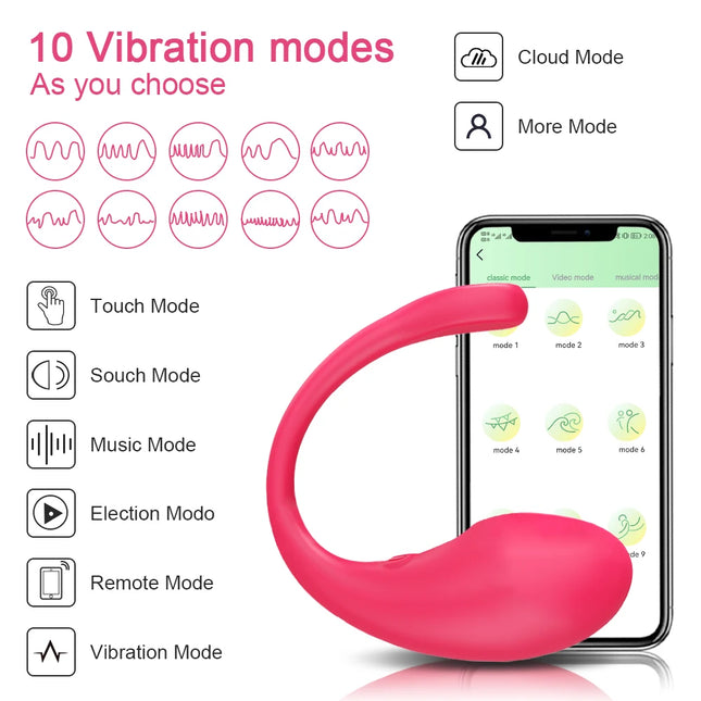 Wireless Bluetooth G Spot Dildo Vibrator for Women APP Remote Control Wear Vibrating Egg Clit Female Panties Sex Toys for Adults