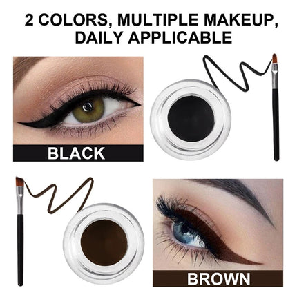 [TE1] 2Pcs Eyebrow Enhancers Makeup Waterproof 3D Natural Eye Brow Pomade Eyebrow Gel Caramel Brown Professional Makeup