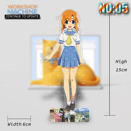 Loen Anime Peripheral Store Higurashi When They Cry HD Characters Acrylic Stand Model Plate Desk Ornaments Collect Charm Gifts