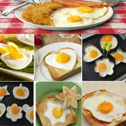 Premium Stainless Steel Heart-Shaped Fried Egg Mold-Ideal Omelette Ring & Must-Have Kitchen Accessory Gadget kitchen accessories
