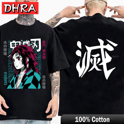 Demon Slayer T Shirt Nezuko Tshirt Women Kimetsu No Yaiba Top Tees Japanese Anime Tanjirou Kamado Tops Manga Harajuku T-shirt