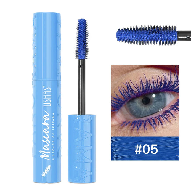 Colorful Silk Mascara Blue Red Black Cream Lengthening Waterproof Long Lasting Colored Thickening Curling Mascara Makeup