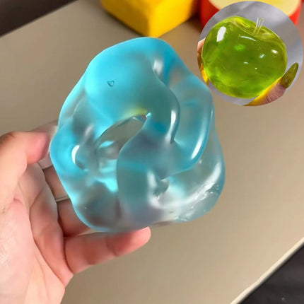 Blue Maltose Squishy Toys Anti Stress Sensory Fidgets Toy Soft Simulated Transparent Blue Maltose Slow-rebound Decompression Toy