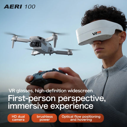 Aeri100 Drone Professional HD Camera WIFI FPV UAV VR Glasses Remote Control Fold Aerial Photography Quadcopter Airplane Toys New