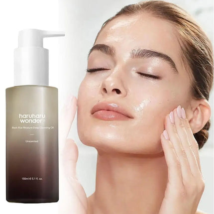 Korean Haruharu Black Rice Moisture Deep Cleansing Oil Moisturizing Daily Makeup Remover Oil Delicate foam Deep Pores Cleaning