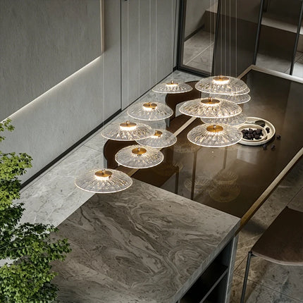 Dining room pendant light Modern villa dining room Kitchen pendant light designer glass Multi-head Hanging Lamp pendant light