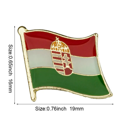Hungary Flag Badge Brooch Natinal Lapel Pins Flag Lapel Pins Country Flag Badge
