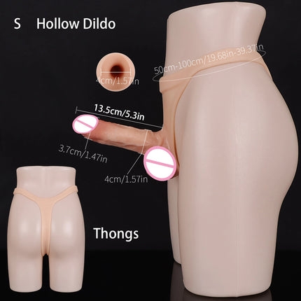 Strap-on Double Dildo Silicone Dildo Harness Solid Strapon Dildos Realistic Skin Wearable Penis Adult Sex Toys For Women Men
