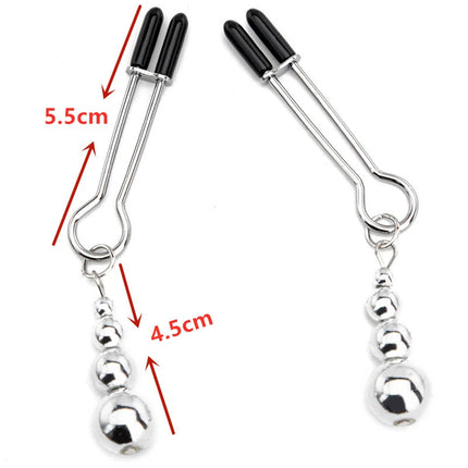 Metal Nipple Clamps clips ring bell BDSM breast Bondage restraint Sex Toy For Women Couple play Game
