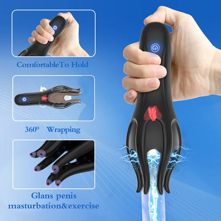 Penis Training Vibrator Male Masturbator Glans Stimulator Sex Toy for Ejaculation Delay Training Male Pleasure Prolong Endurance