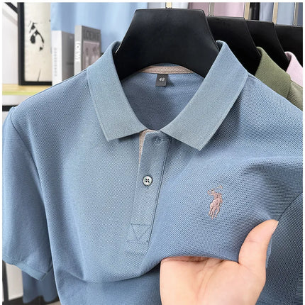 Luxury brand, 100% cotton, short sleeve polo shirt, new summer trend, Paul pony embroidery, T-shirt, business, golf, casual men's wear