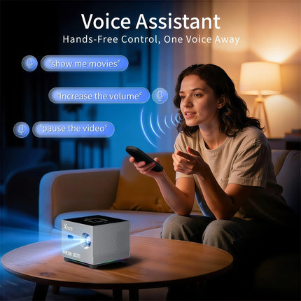 XNANO X3 Native 720P Projector Electric Focus Auto Keystone Voice Control Android 11 Dual WiFi Home Cinema Beamer Support 4K
