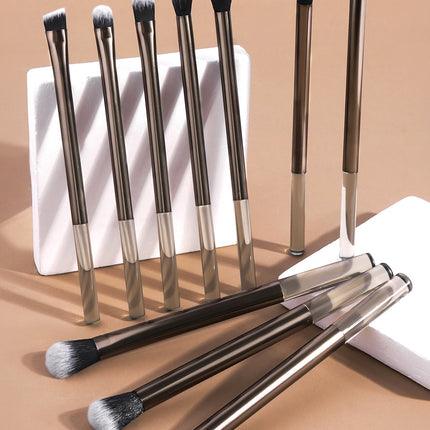 10pcs Eyeshadow Brushes Multi-Functional Eye Makeup Brushes, Portable For Travel Details Brushes for Highlight, Conceal Beauty