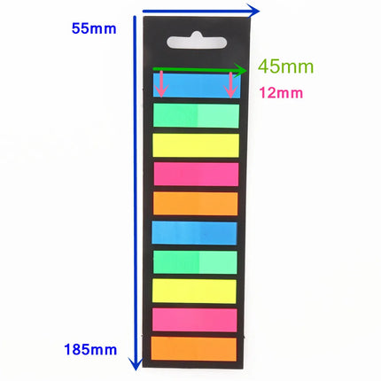 200 Sheets Sticky Notes Adhesive Memo Notes Index Transparent Post Stickers Bookmarks Notepad School Office Stationery Supplies