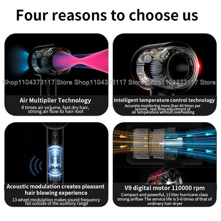 Super Hair Dryer Leafless Hair dryer Personal Hair Care Styling Negative Ion Tool Constant Anion Electric for Dyson Hair Dryers