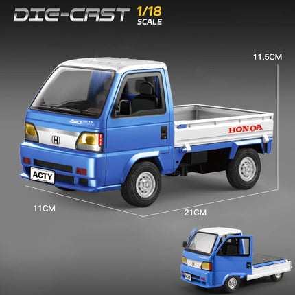 1:18 Hondas ACTY Picku Alloy Car Model Sound and Light Pull Back Children's Toy Collectibles Birthday Gift