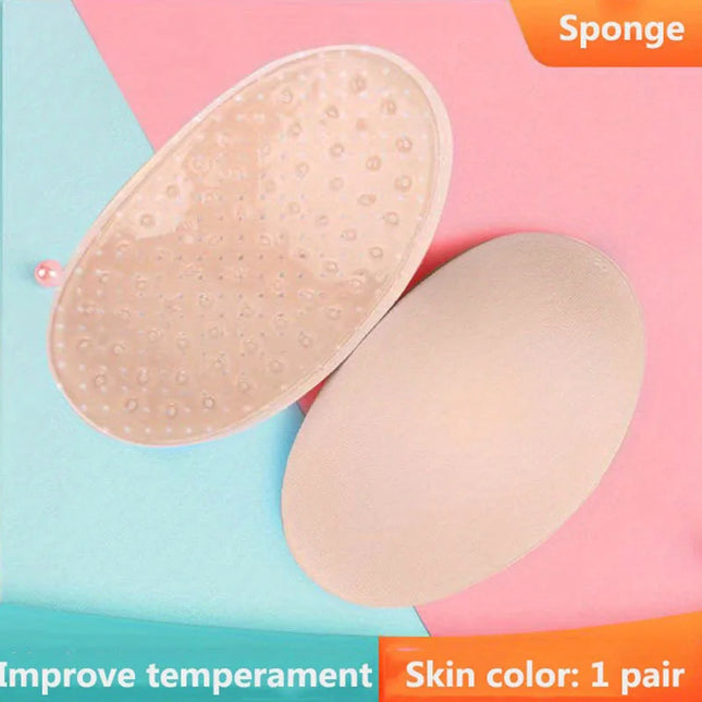 1Pair Invisible Detachable Breathable Silicone Shoulder Pad for Women Shoulder Enhancer Reusable Self-Adhesive Clothing