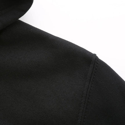 Men's pullovers for autumn and winter, solid-color hoodie + stretch waist jogging pants two-piece set, fashionable outdoor casua