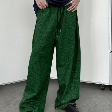Men's Solid Color Straight Leg Jogging Pants, Suitable for Casual Sports Such as Running, Gym, and Outdoor Activities