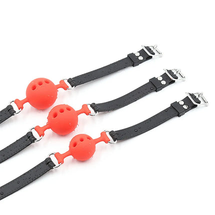New All Silicone Mouth Gag Breathable Ball Gag Adjustable Belt Mouth Sex Toys for Adult SM Games Sexy Shop Erotic Accessories