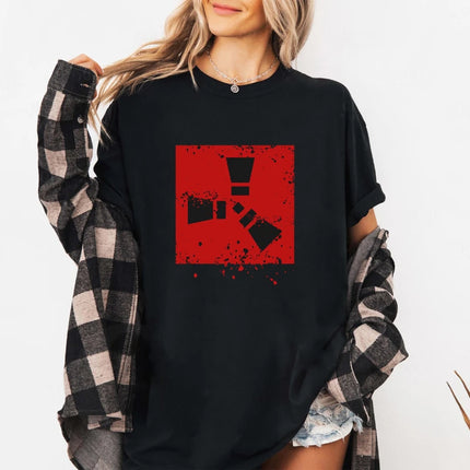Rust Gaming T-Shirt: Unisex Retro Logo T-Shirt Couple Cotton Loose-fitting Streetwear Top  women clothes oversized t shirt